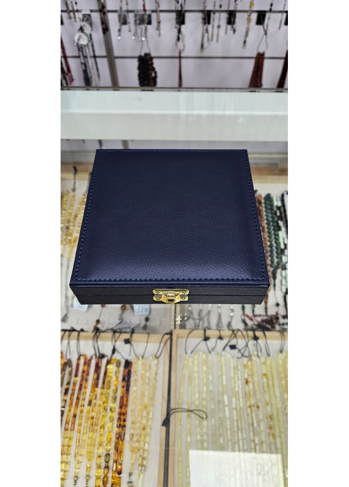 LÜX KARE TESBİH KUTUSU (Lacivert)