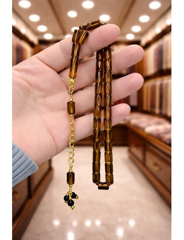 FLEXİGLAS UÇAK CAMI TESBİH (Kahve-Yeşil)